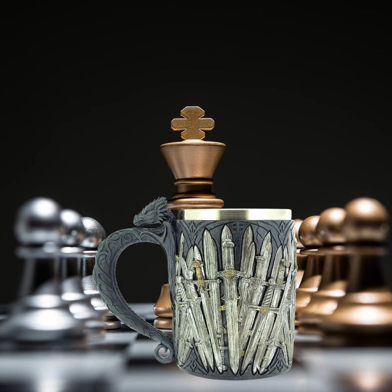 Pacific Giftware باستيفيك جيفتوير ليجندز أوف ذا سووردز جيم أوف سوورد ثرونز دراجون ماغ تانكارد 13oz - Image 4